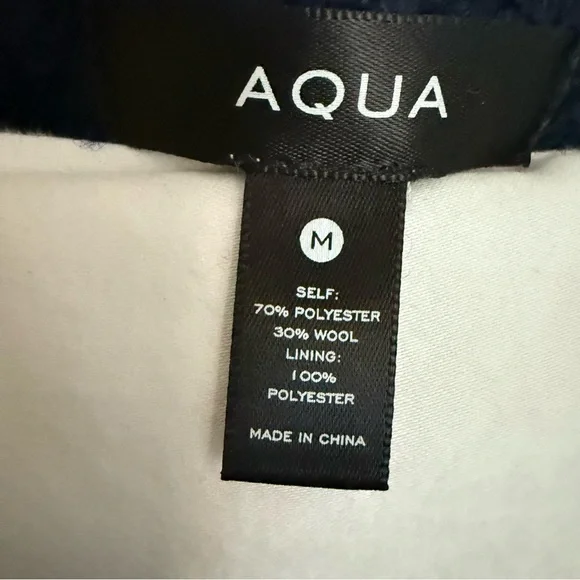 Aqua Navy Blazer Women’s Medium Tweed Jacket Gold Button Classic Chic - Picture 7 of 11